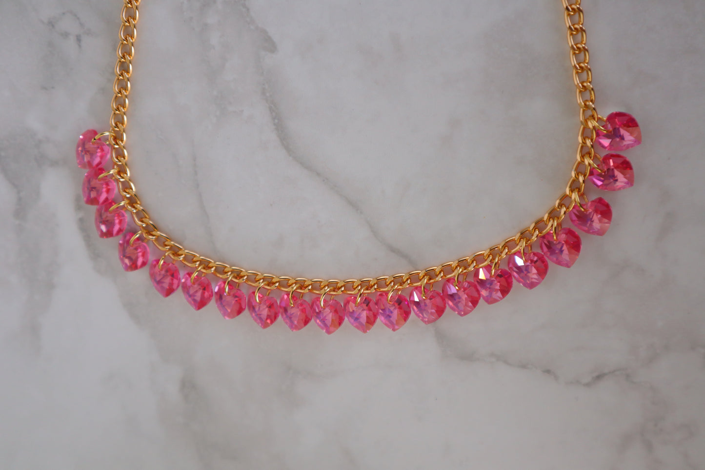 Pink Swarovski heart necklace for Valentine’s Day - Wesley Chapel Jewerly