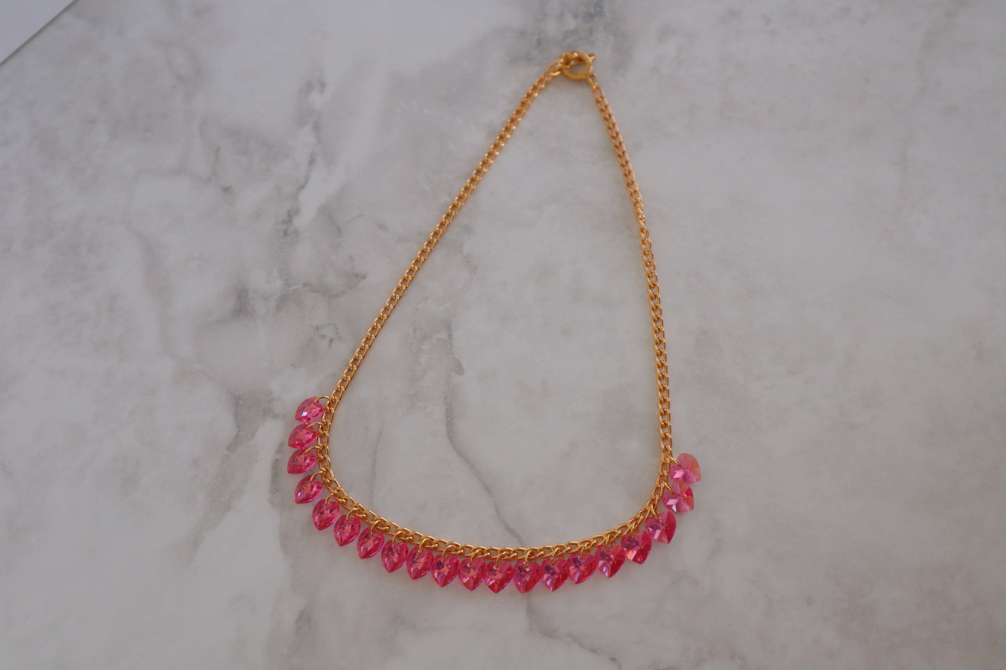 Pink Swarovski heart necklace for Valentine’s Day - Wesley Chapel Jewerly