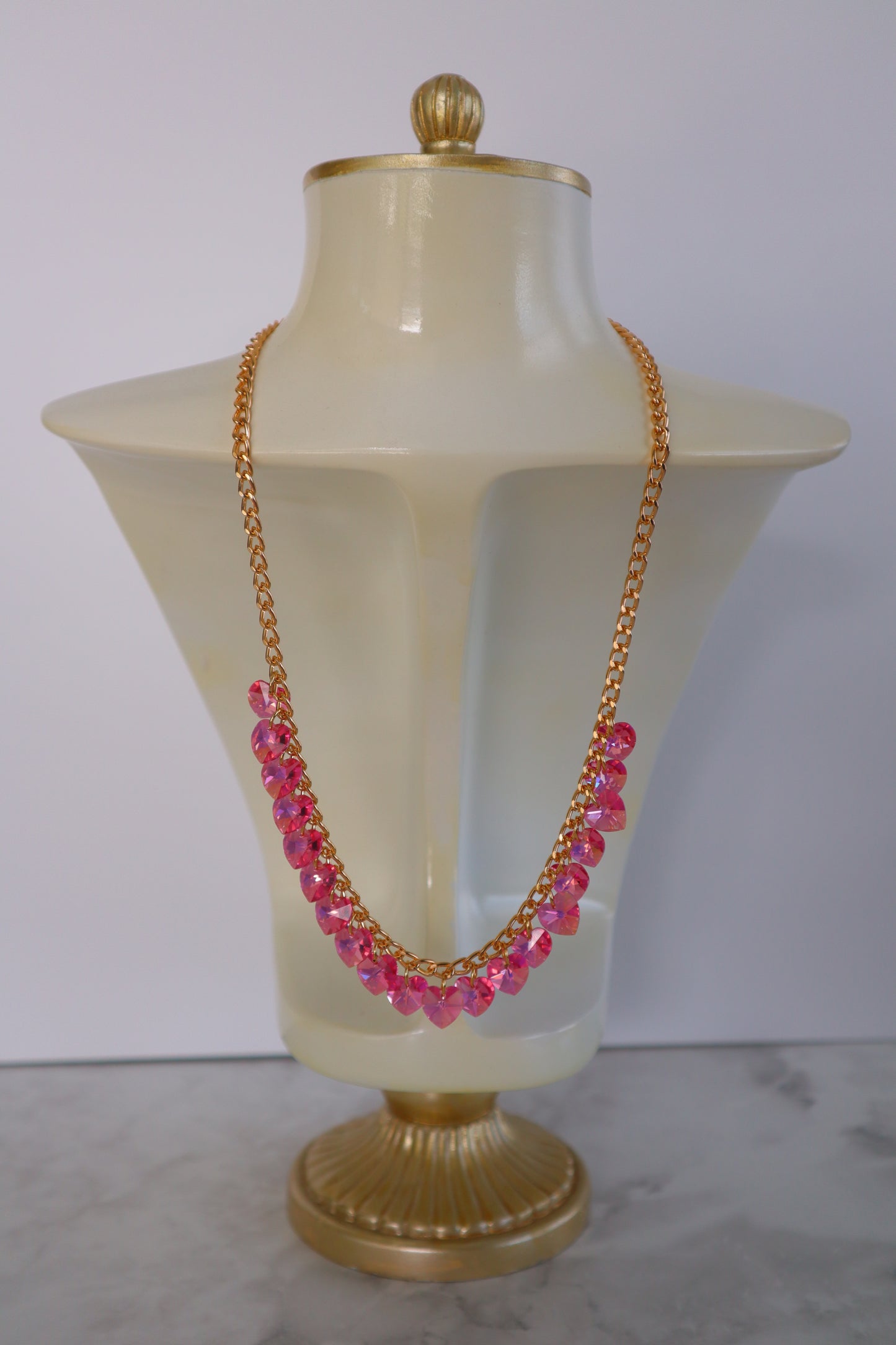 Pink Swarovski heart necklace for Valentine’s Day - Wesley Chapel Jewerly