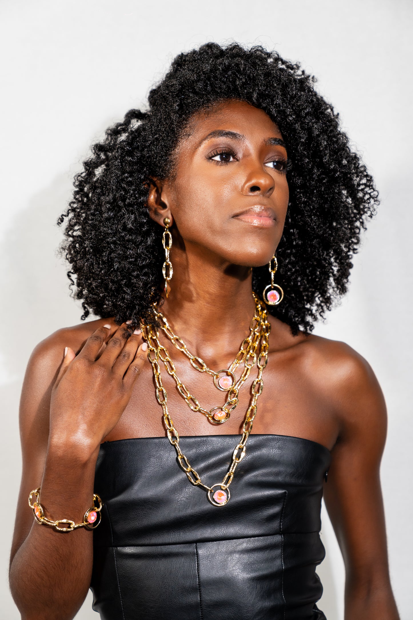 Sleek Orange Glow Necklace