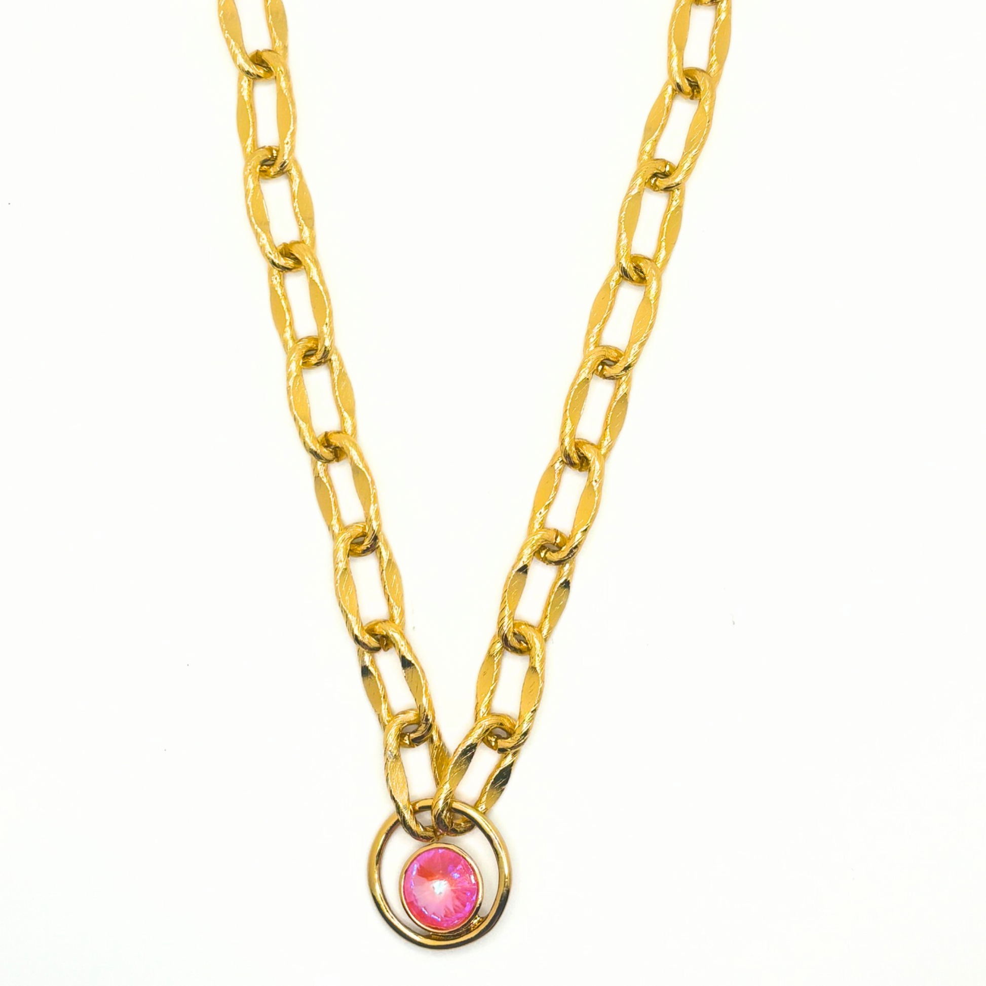Crystal gold necklace