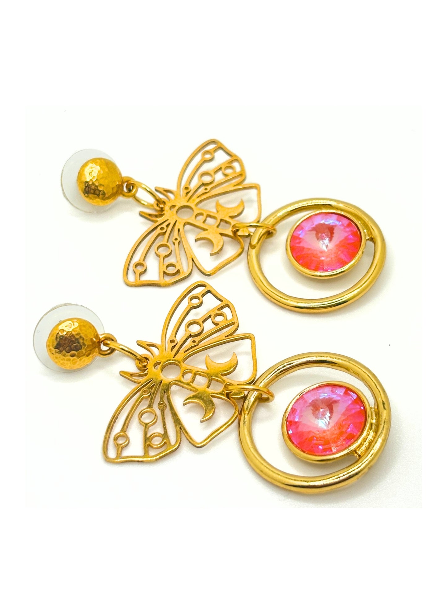 Moth Orange Glow Earrings