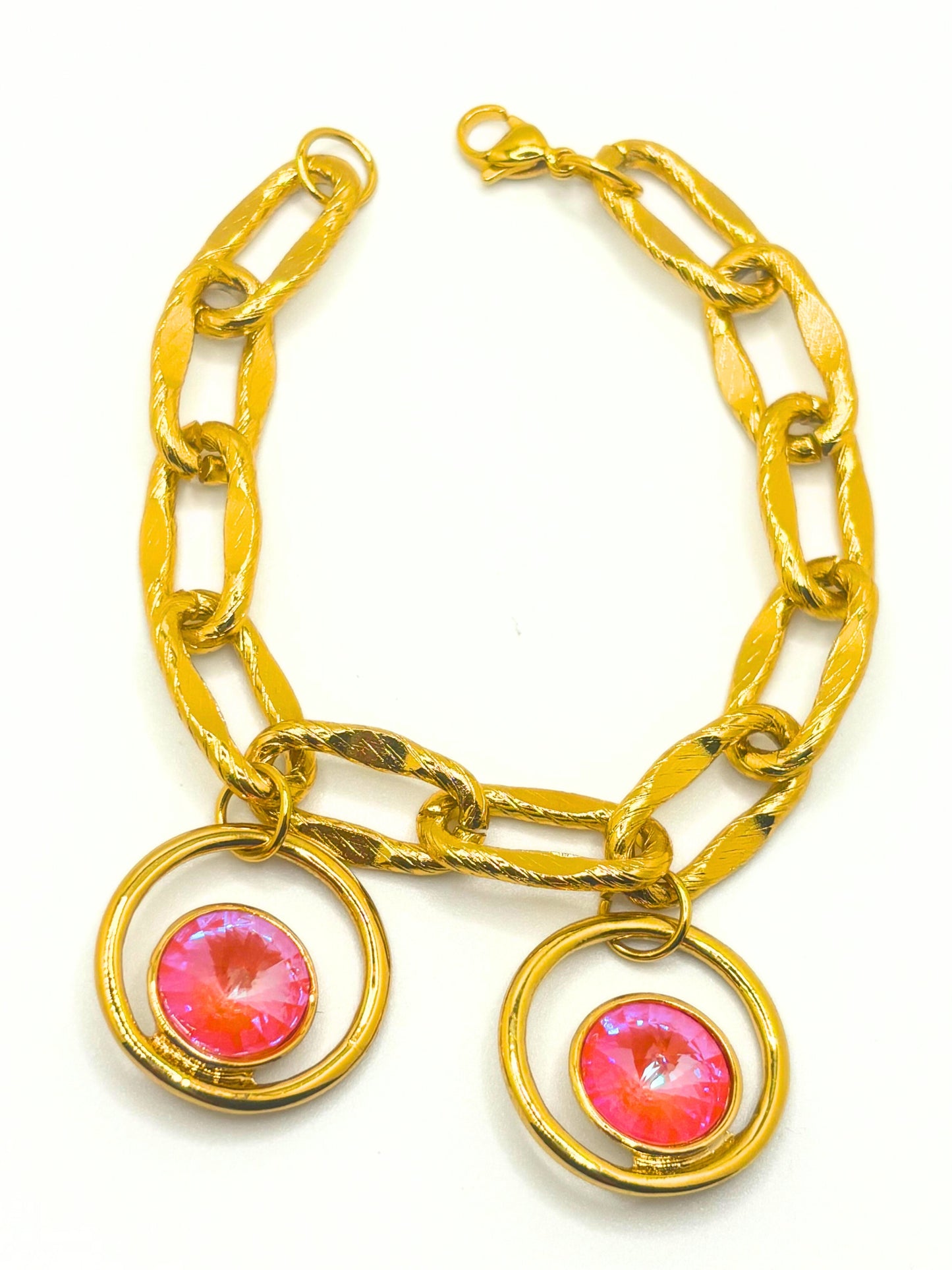 Orange Glow Crystal Bracelet