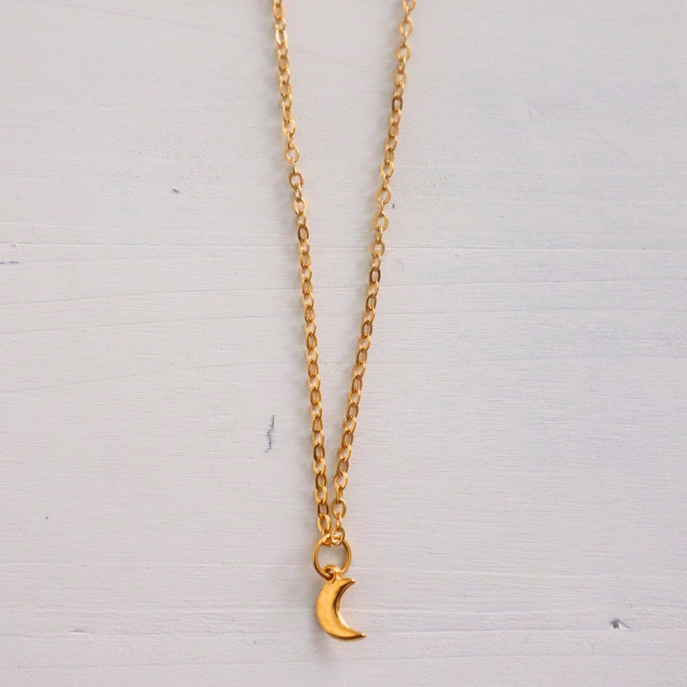 18k Gold-Plated Moon Necklace