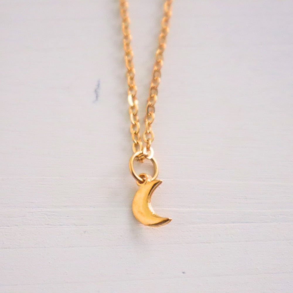 18k Gold-Plated Moon Necklace
