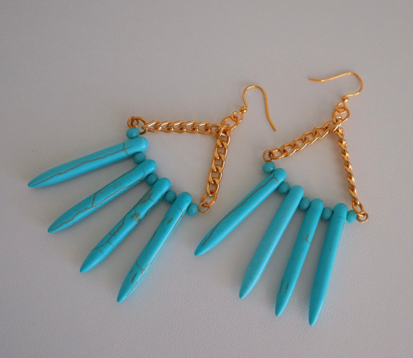 Turquoise Triangle Earrings