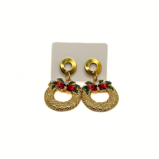 Christmas Wreath Earrings