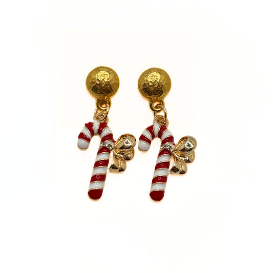 Candy Cane Dangle Earrings