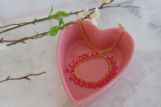 Pink Swarovski heart necklace for Valentine’s Day - Wesley Chapel Jewerly