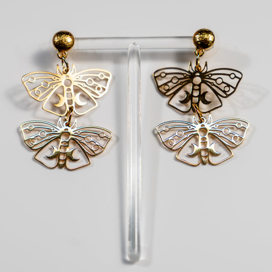 Stainless steel butterfly earrings