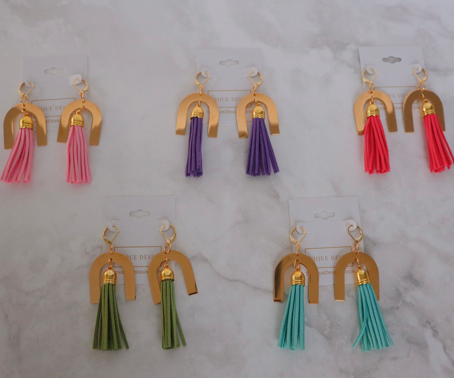 Tenique Designs Colorful Statement Tassel Earrings