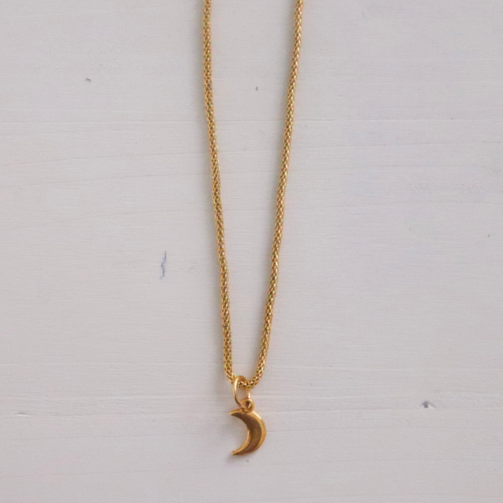 18k Gold-Plated Moon Necklace