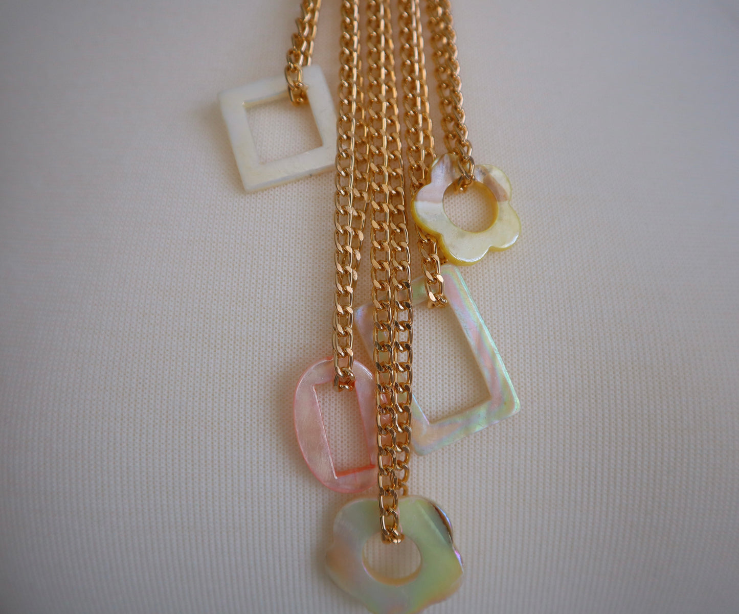 Pastel Mother of Pearl Multi-Layer Necklace