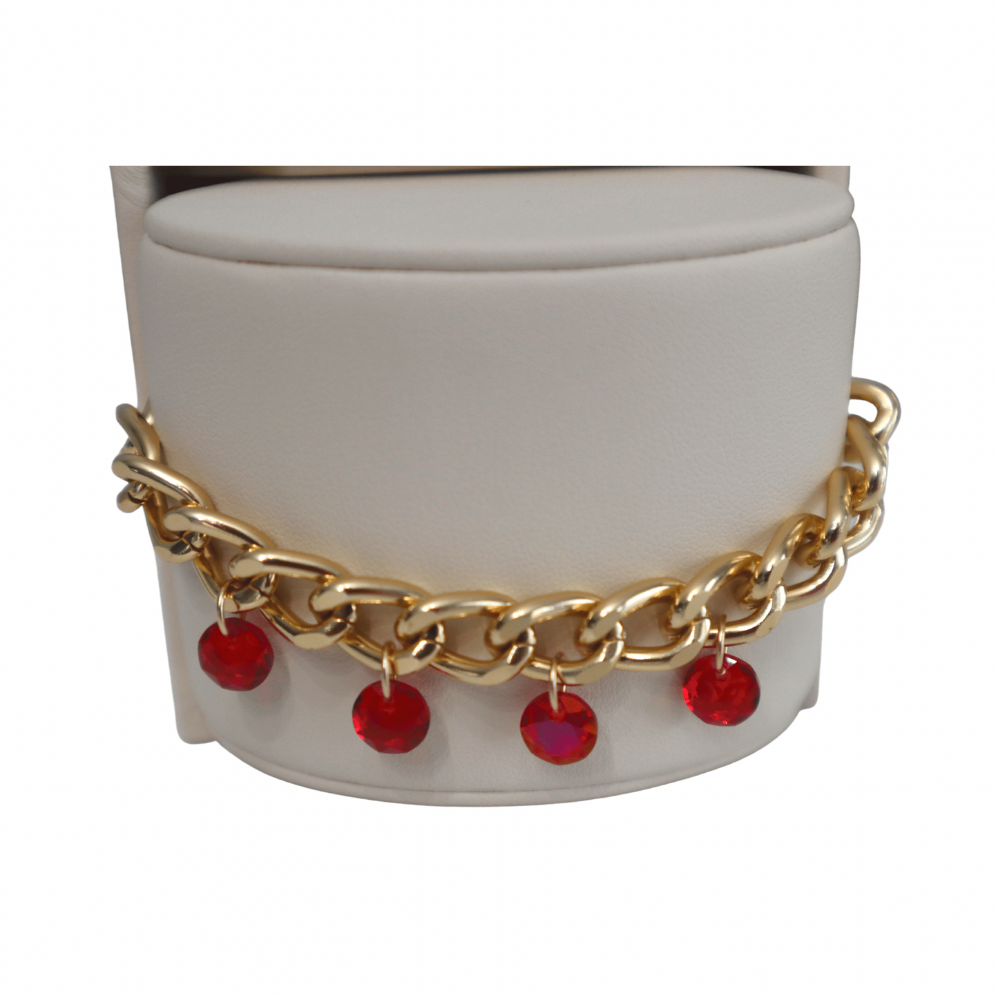 Red Crystal Charm Bracelet