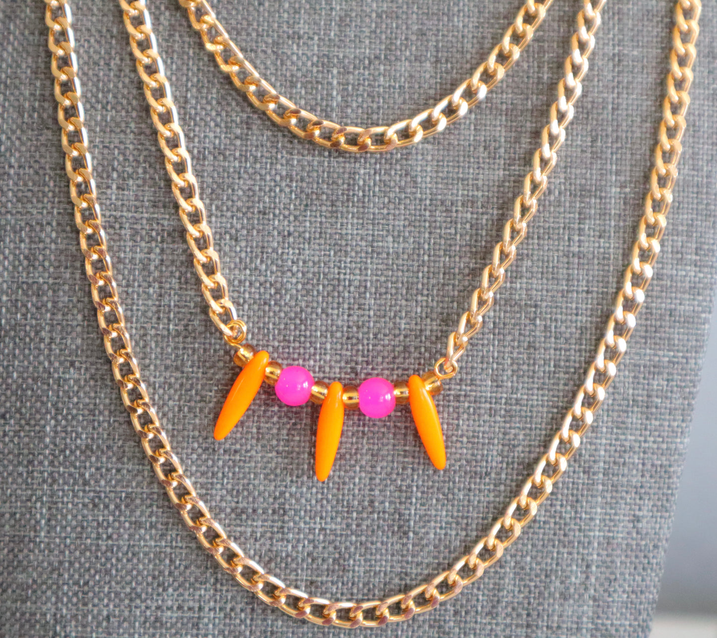 Orange and Pink Necklace